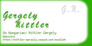 gergely mittler business card